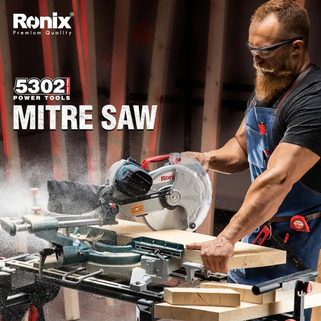 RONIX модель 5302 2000 Вт электрическая пила 255 мм скользящая Торцевая 10-дюймовая для резки по дереву