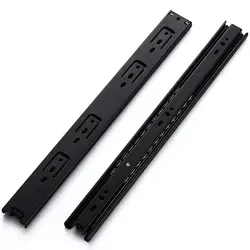 40mm Drawer Rail 3-folds Ball Bearing Slide Iron telescopic channel soft close drawer slide