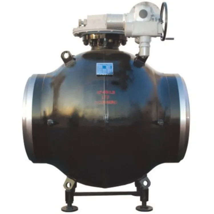Motorized Gas Pipeline Full Welded Trunnion Electric Actuator Pipeline  Ball Valve