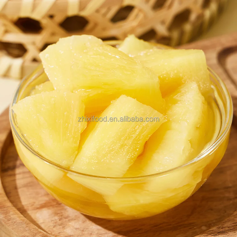 2024 Новое поступление 850 г консервированных кусочков ананаса в сиропе из Китая для приготовления фруктового чая или десертных начинок