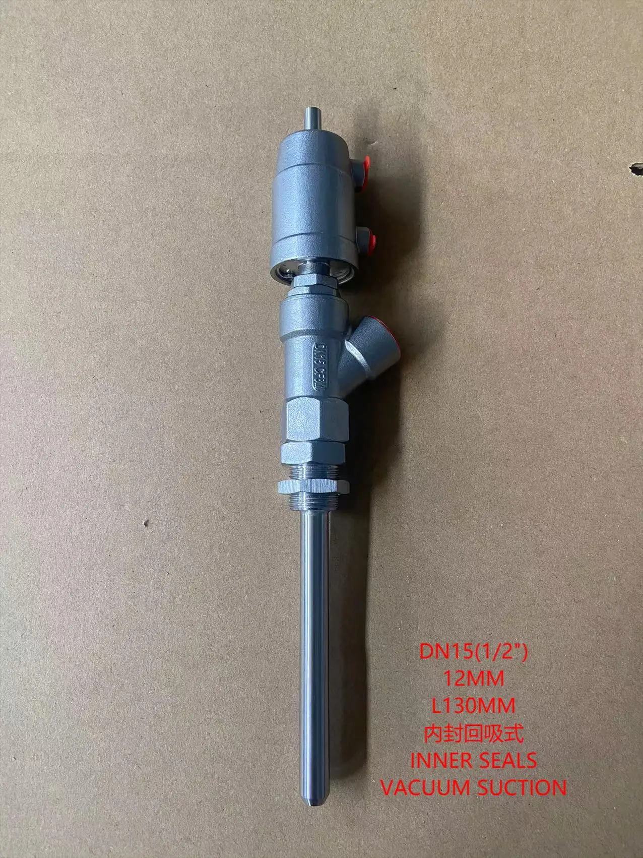 Vacuum back suction filling nozzle stainless steel material for all bottle filling