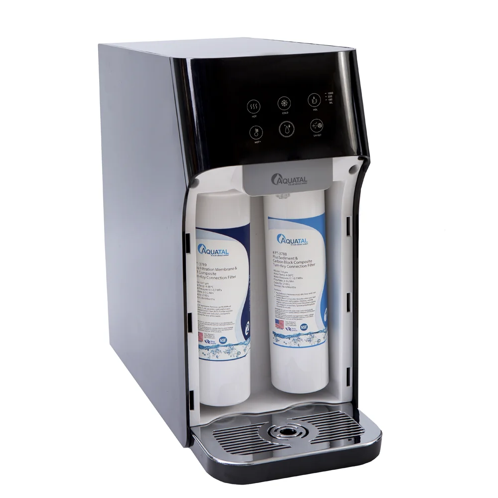 
reverse osmosis cold and hot water dispenser with refrigerator 