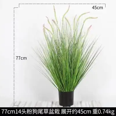 Simulation Setaria Dried Flowers Reed Grain Multigrain Props Decoration Simulation Aquatic Plant Potted