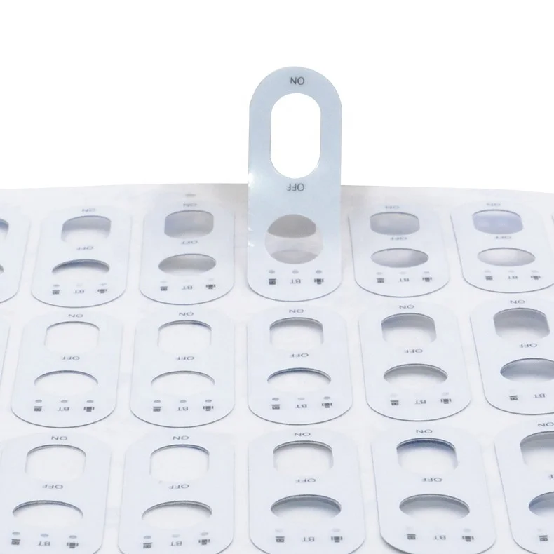 Silk screen print industrial equipment faceplate polycarbonate polyester label sticker