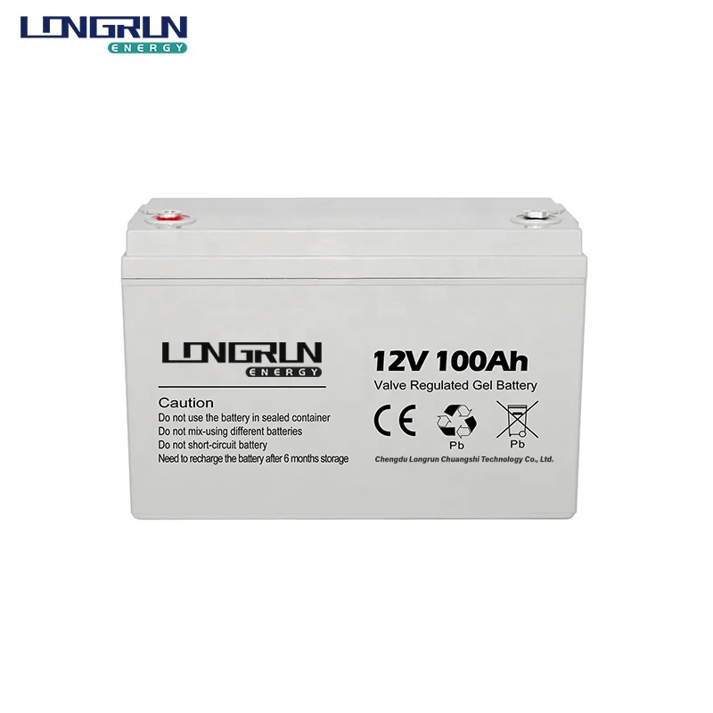 Deep Cycle Solar Gel Battery 12V 100ah 200ah 250ah 24ah Rechargeable Gel Lead Acid Battery Solar Storage Power System Battery