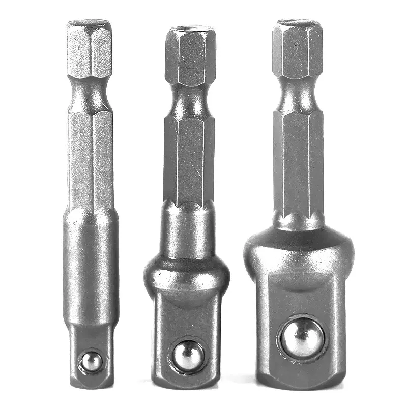1/4 Inch Hex Shank Nut Driver Socket Set Impact Grade Square Socket Adapter Extension Set