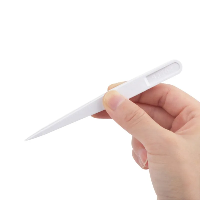 White Wide Platy Anti-static Plastic ESD Tweezers Forceps Insulated High Hardness Tweezers Set