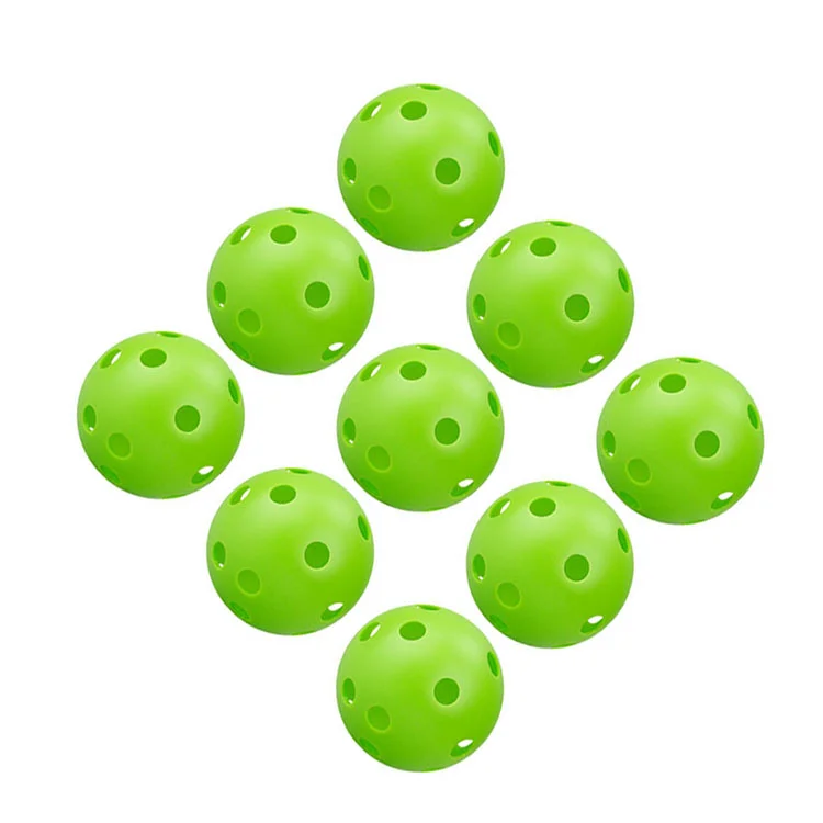 High Quality Custom Yellow Plastic Golf Balls With Hole Pickleball Practice Golf Balls