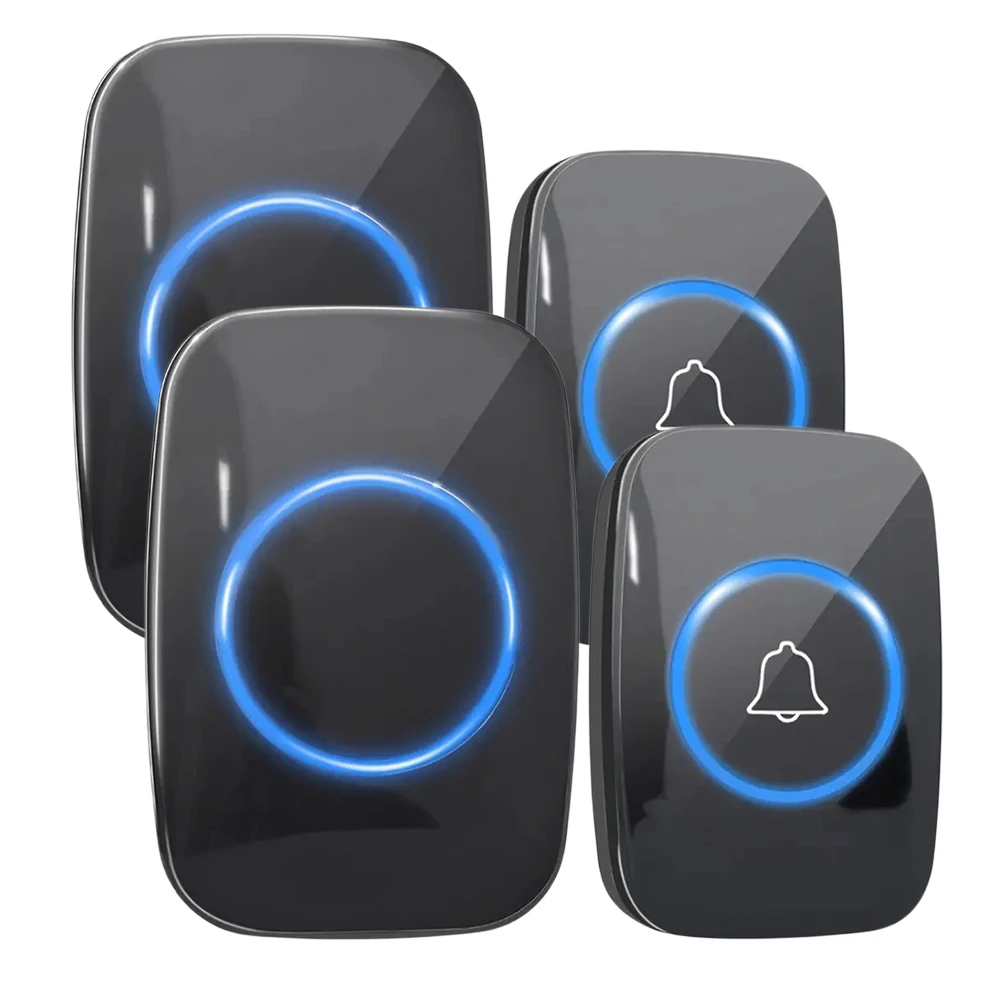 EU UK US AU Plug 300m 60 Bell Smart Wireless Remote Control Waterproof 2 Doorbell with 2 Receiver