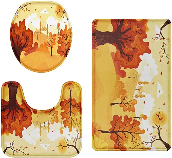 
3 pcs set Anti-slip Bathroom Mat Chenille Bathroom Rug microfiber non slip bath mat buy from china online amazon 