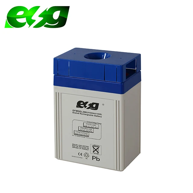 ESG 2024 2V200AH 400ah 600AH 800AH Высокая емкость глубокого цикла Солнечные Батареи OPZV солнечные батареи