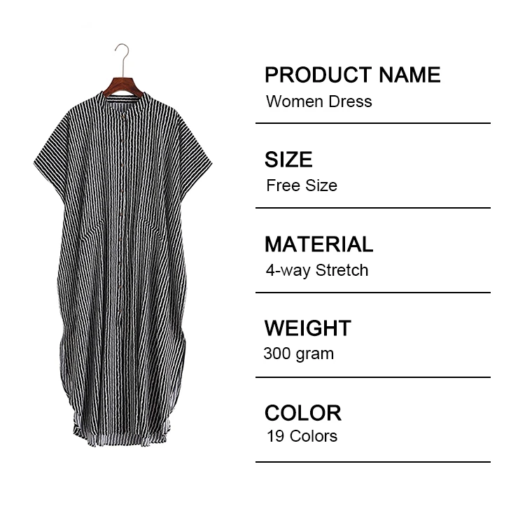 Plus Size Swimwear Cover Up Cotton Kaftans Striped Printed African Women Dresses