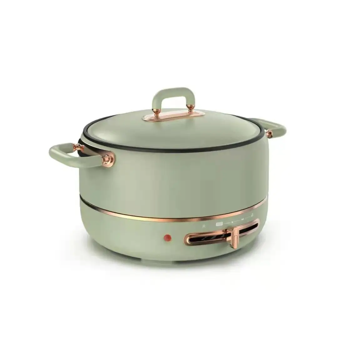 Home appliance hot pot cooker stainless steel cheap price small electronic griddles skillets Electronic hot pot