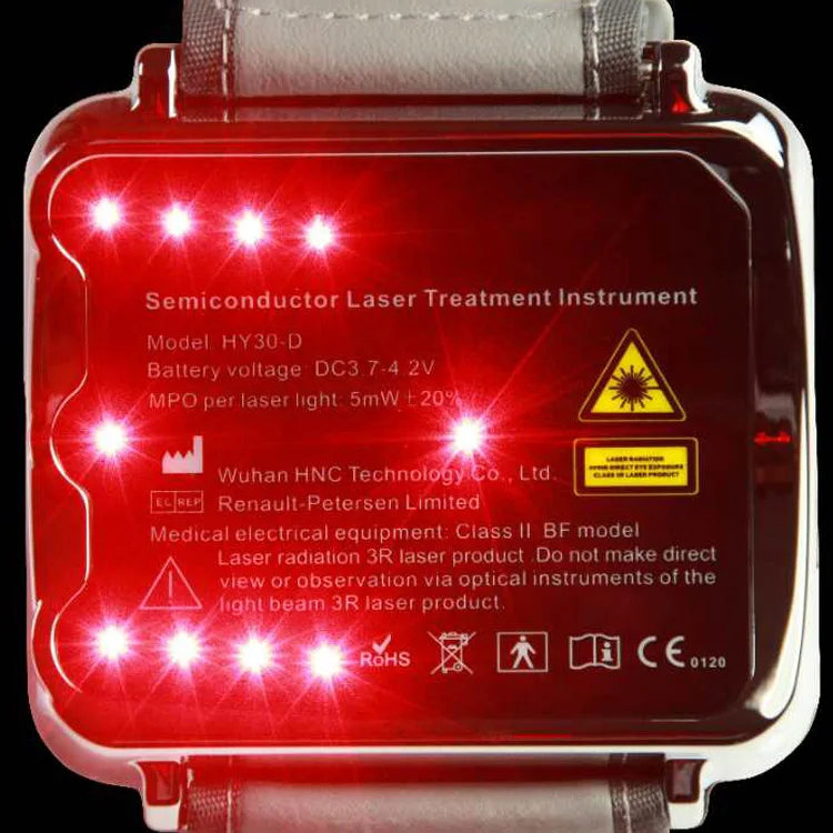 650nm 11 laser lllt low level cold laser blood pressure apparatus light therapy wrist watch device