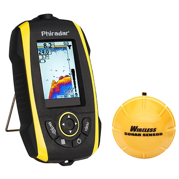 Phiradar FF288W Rechargeable Wireless Remote Sonar for fishing 45M water depth echo sounder fishing finder
