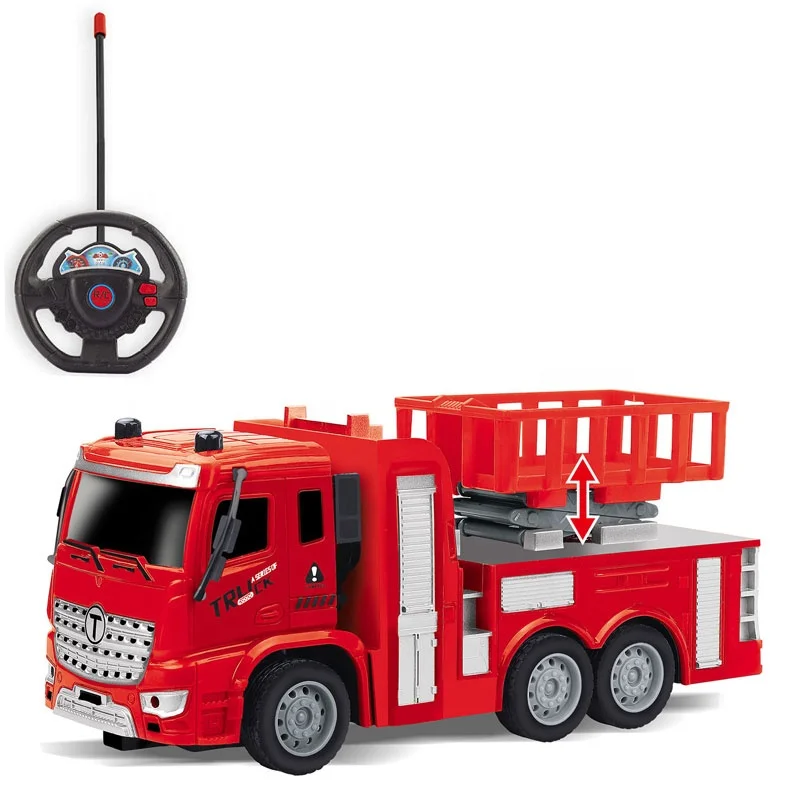 2 channel 1/30 scale model remote control toy fire truck