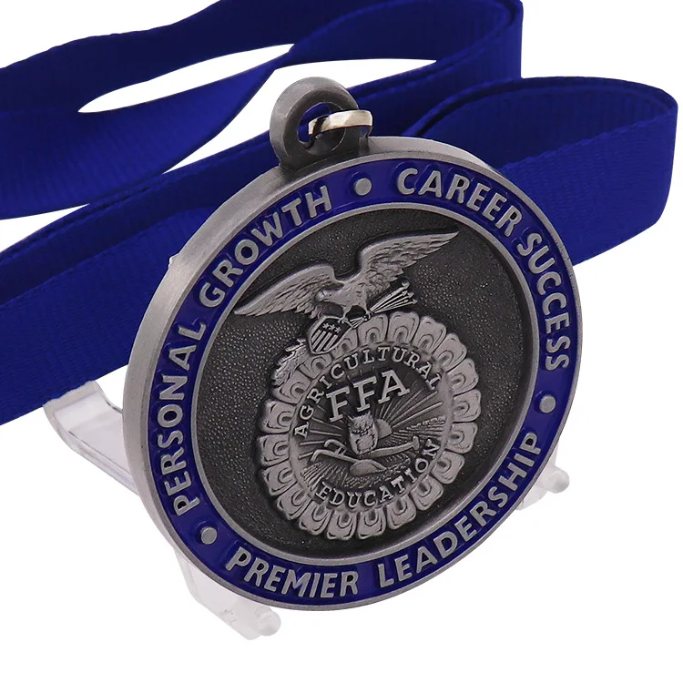 FOCUS Factory Direct Sale Customized Medal with Ribbon Custom Metal Medallion Sport Event Metal Medal Soft Enamel Medallion
