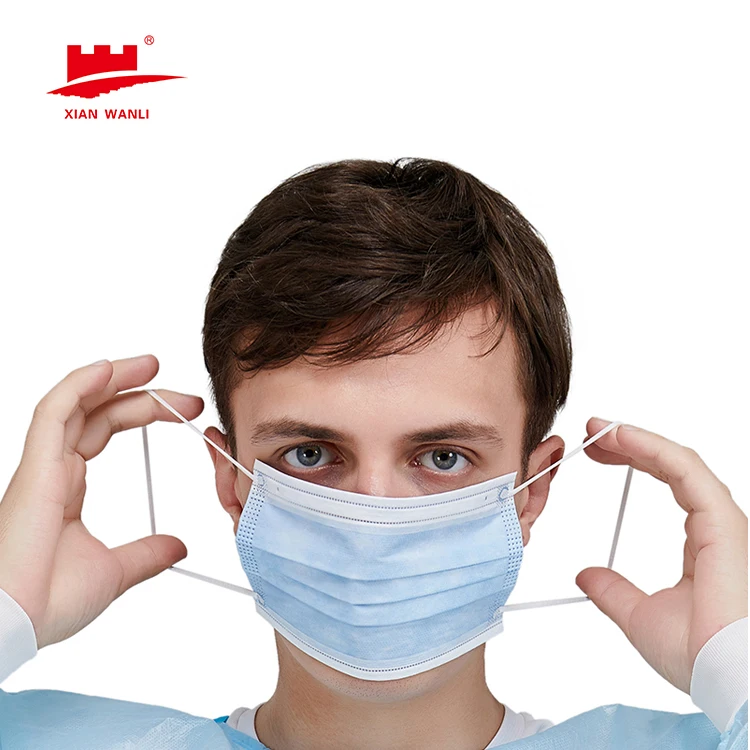 Face Dust Mask Earloop Medical Surgical Mask Hot Sale 3 Ply Disposable For Daily Ce Adult100% Cotton(ae) Gb/t 32610