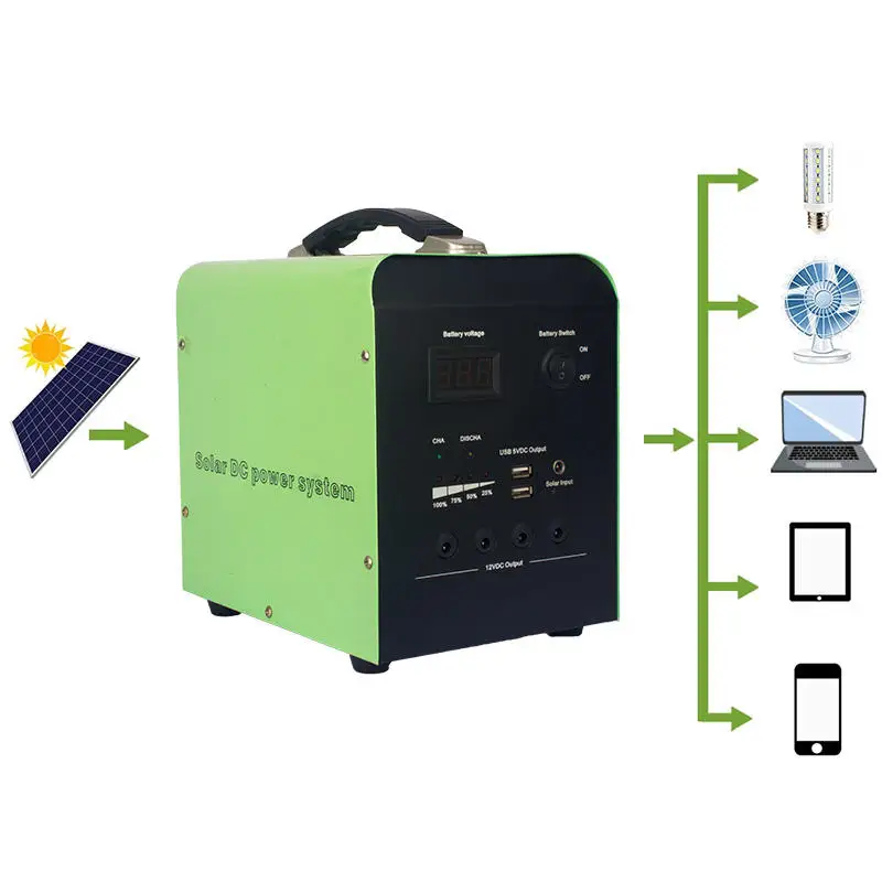 Solar AC DC 300w 500w 1kw 1.5kw portable power station solar generator all ine one for outdoor camping home