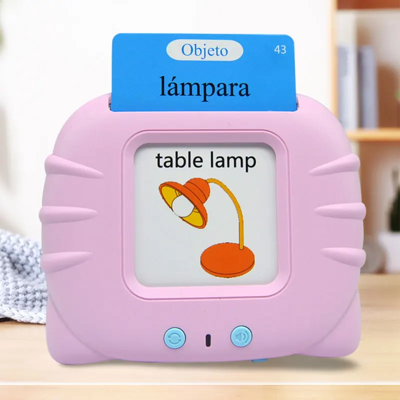 Preschool Interactive Device Memory Games Reading Flash Cards Plug Reader Spanish Early Education Machine Kids Gifts