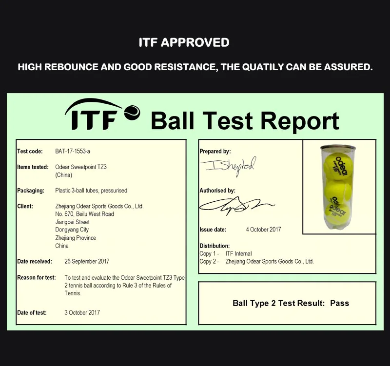  Высокое качество одобренное ITF профессиональный теннисный мяч класс в форме теннисного