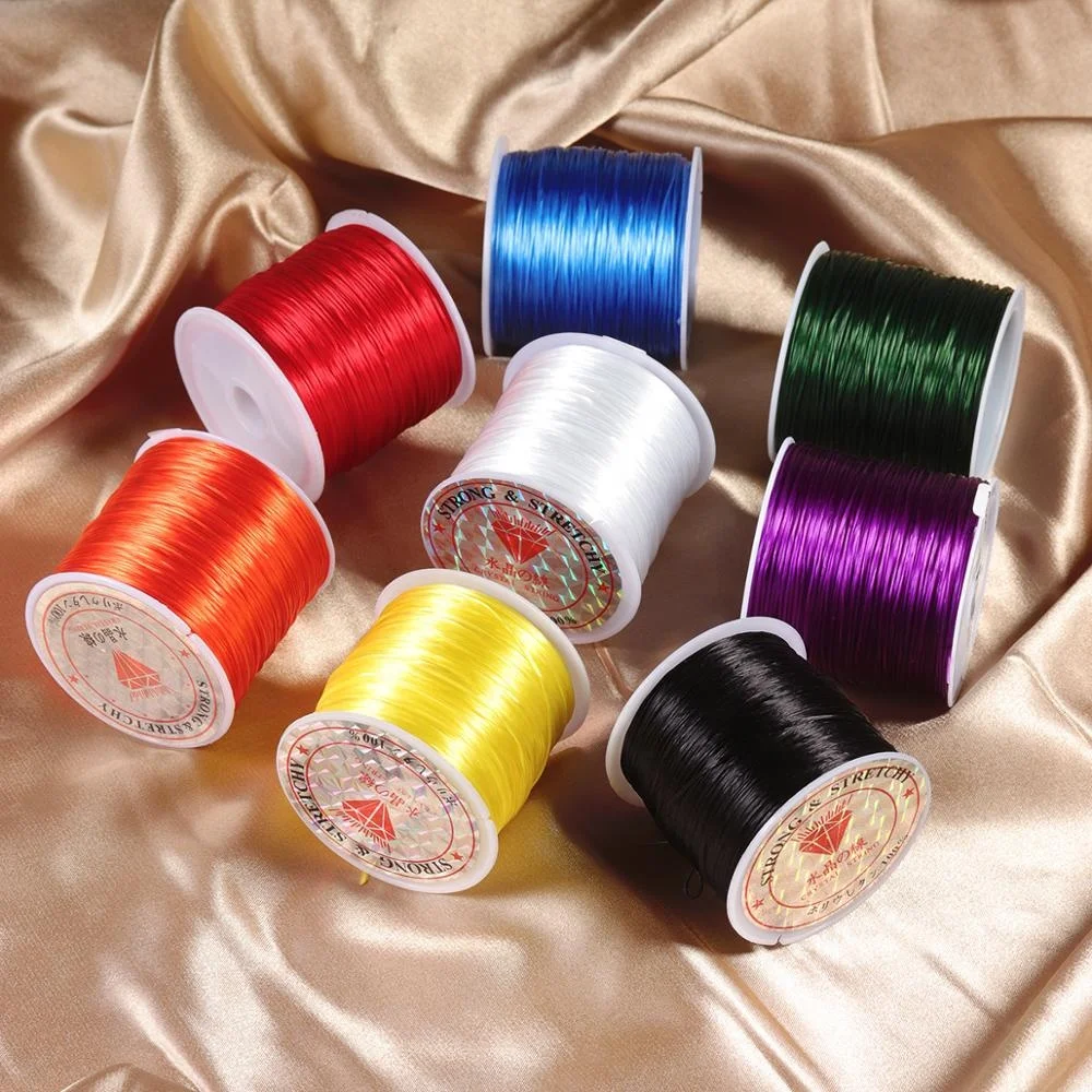 0.6/0.8mm DIY Crystal Beading Stretch Cord for Jewelry Making Strong Elastic Thread Rope Beaded Bracelet String Line Accessory