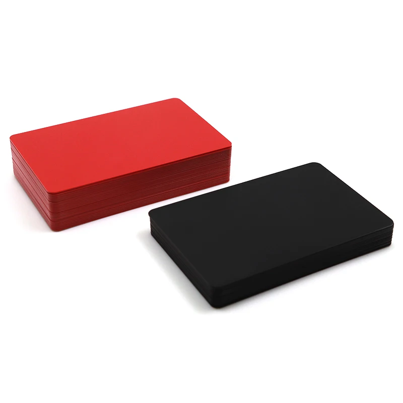 Blank PVC Printing Customized Red Plastic Cards For Business Gift