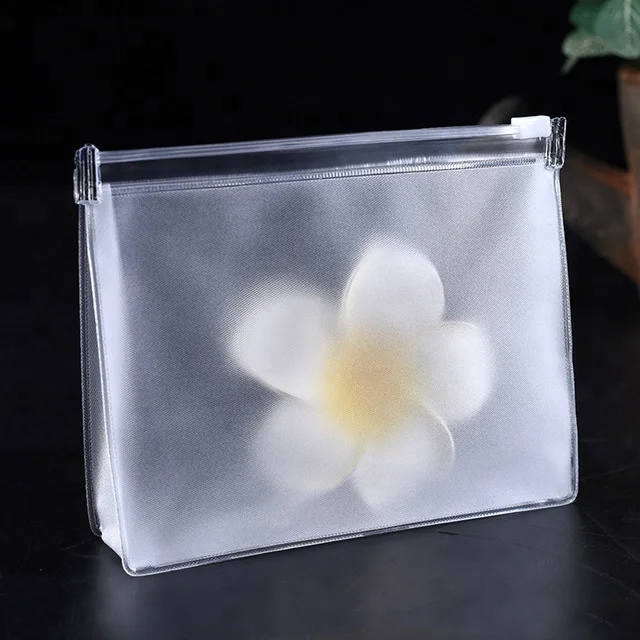 Transparent plastic PVC travel make up bag