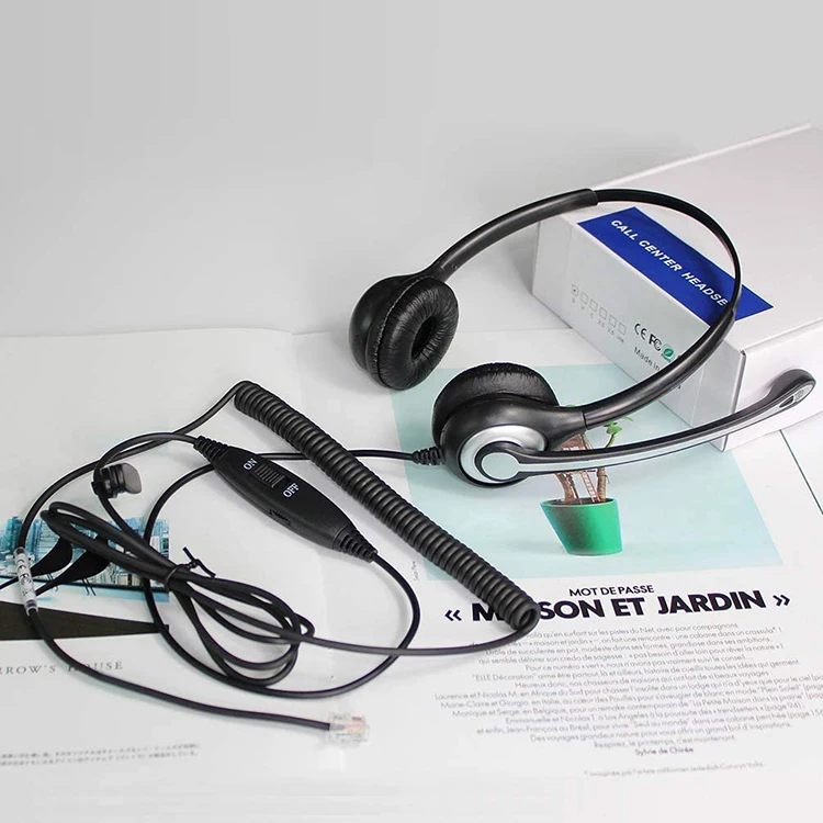 Comfortcomms Binaural Call Center RJ телефонная гарнитура для