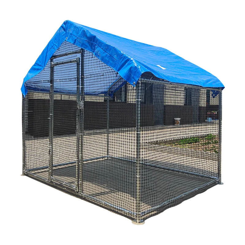 Outdoor wholesale Large Metal Chicken Coop Walk-in Metal Poultry Cage Spire Shaped Coop Chicken Run with Waterproof Cover