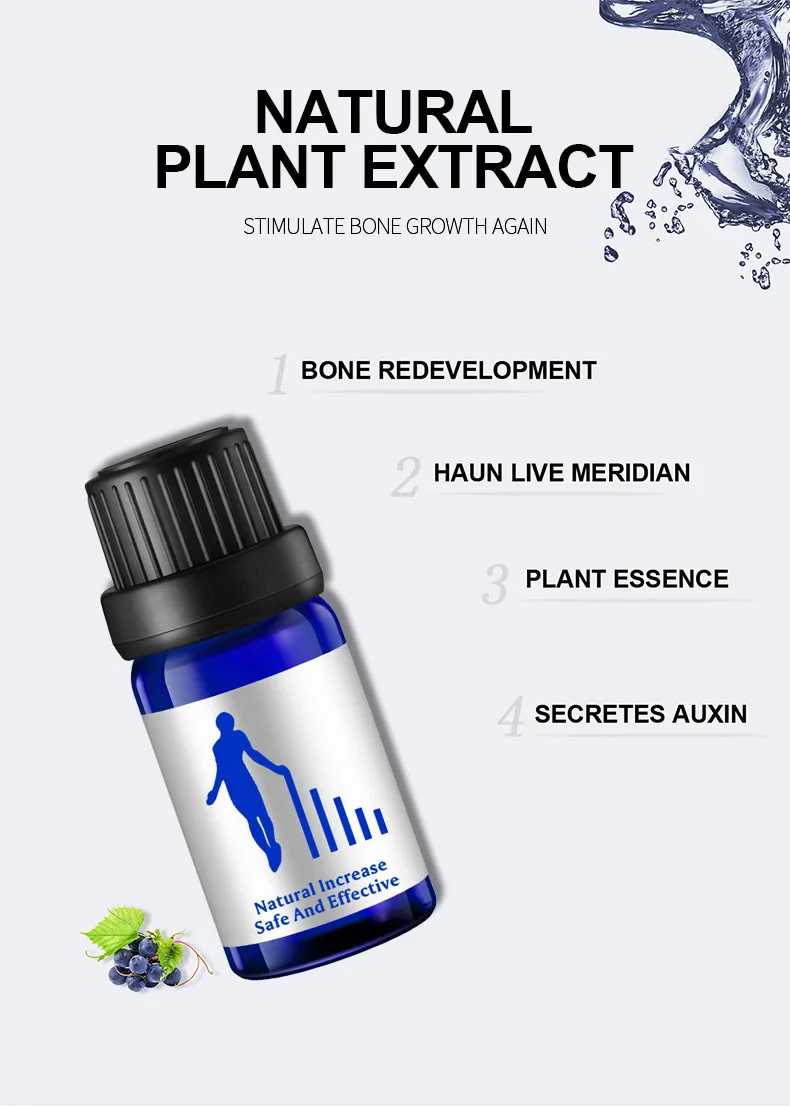 Plant Foot Health Heightening Massage Essential Oils Body Care Promote Bone Growth Oil For Massage