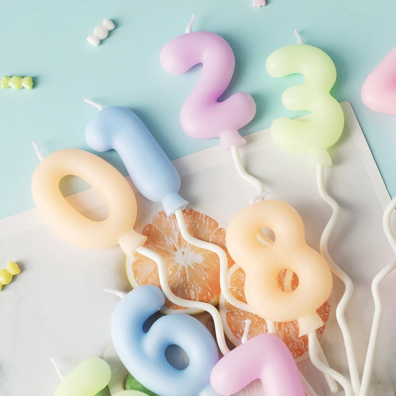 hot sale party balloon 0-9 Shape happy birthday number candle cake candles for kids
