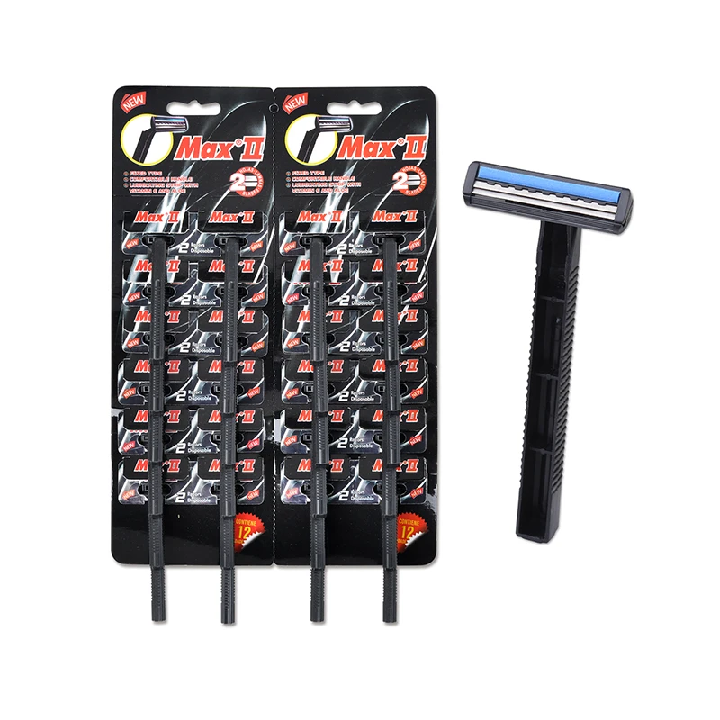 Display Card Twin Blade Disposable Razor With Soap