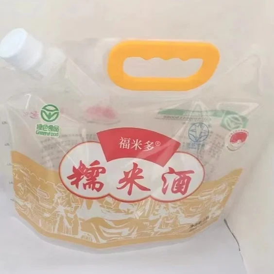 Heavy Duty Handled Packaging Food Grade 50lb 2kg Self Level 25kg Plastic rice bags
