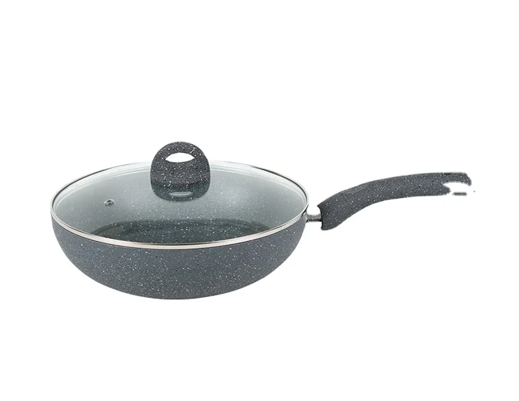 Горячая Распродажа высококачественных алюминиевых вок Joyway для приготовления пищи, прессованный алюминиевый вок со стеклянной крышкой