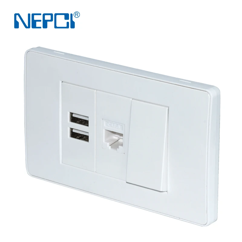 Сетевая розетка NEPCI CAT6 RJ45 настенная пластина 118x71 5 мм разъем CAT3 RJ11 лицевая 3 комплекта