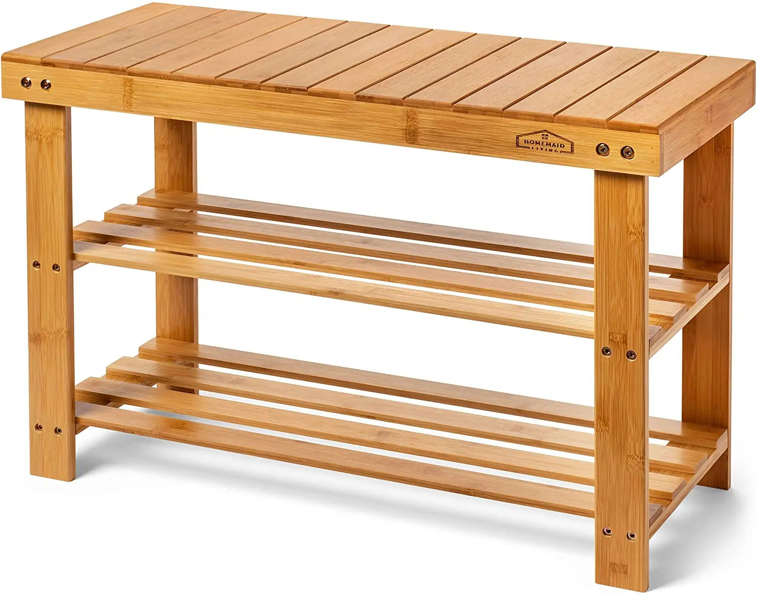 Hot sale Living Bamboo 3 Tier Shoe Rack Bench,Entry shoe Bench for outdoor