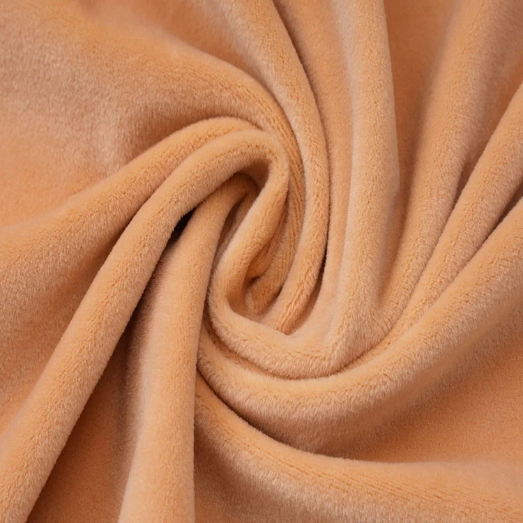 High Quality Knitted Velboa Plush Crystal Velvet Crystal Super Soft Velvet Fabric Super Soft
