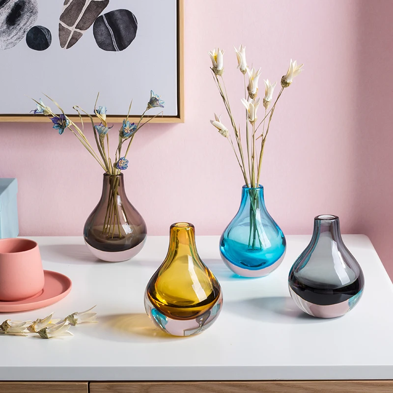 Factory hot sales glass vase clear glass vase glass vase home decorative