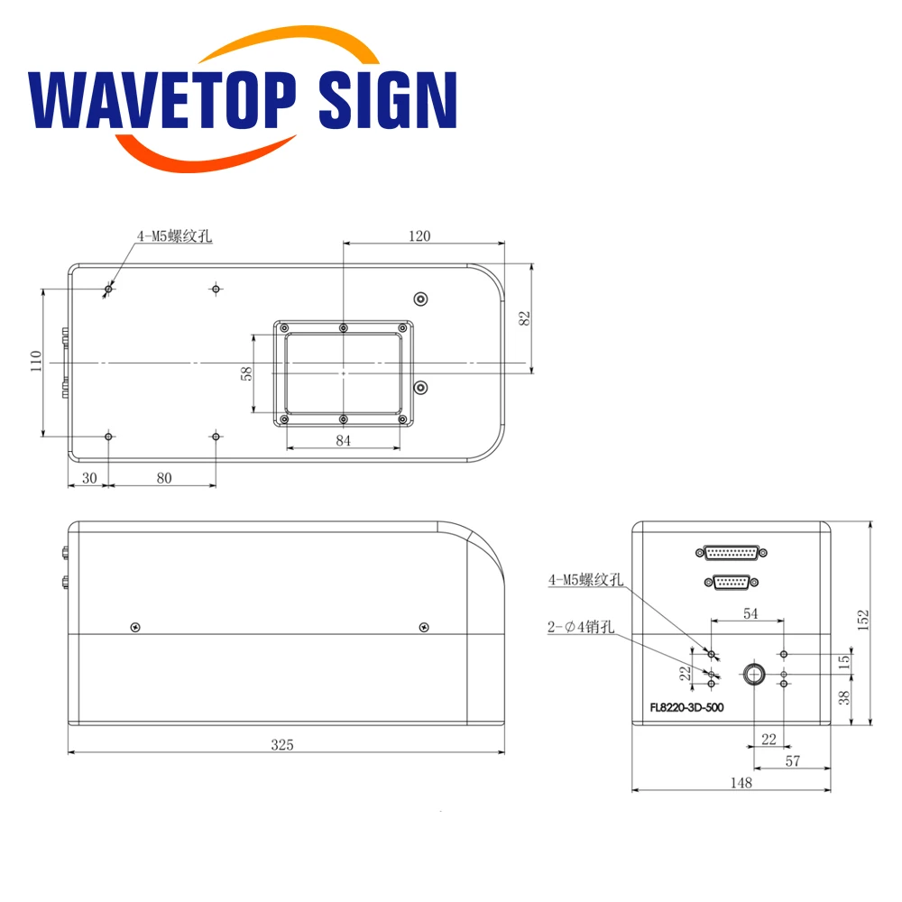 Волоконно-лазерная система динамической фокусировки WaveTopSign 1064 нм набор гальво-головок скорость маркировки 2000 мм/с