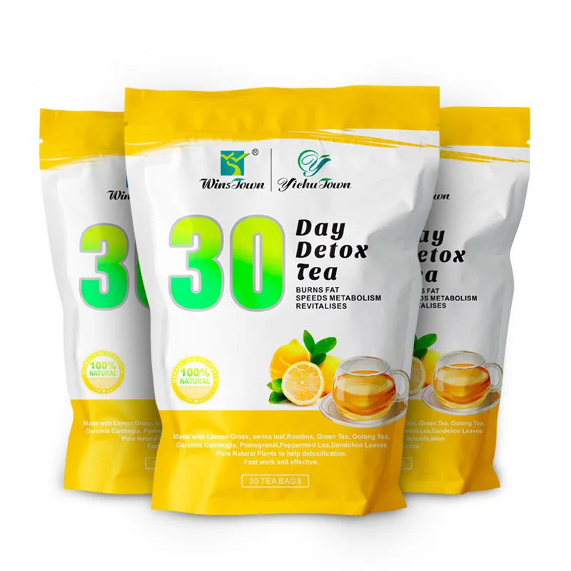 Плоский тонкий чай 30 дней Детокс для похудения cha fit Чай ожог