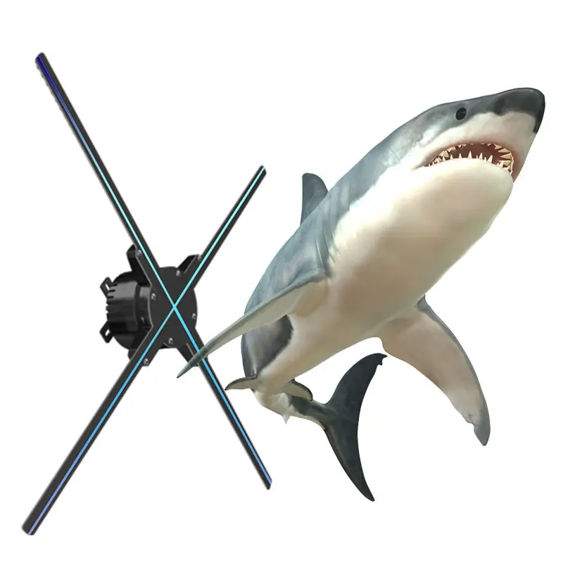 Advertising 3d hologram led fan holographic display with sound stand wall install display player supply wifi app