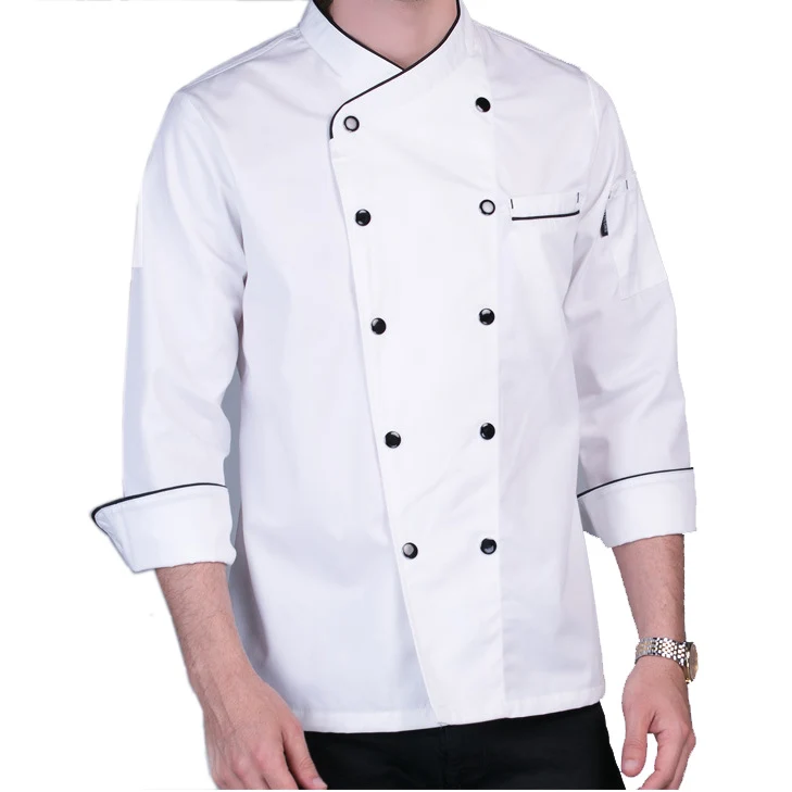 
Custom white kitchen chef uniform jacket 