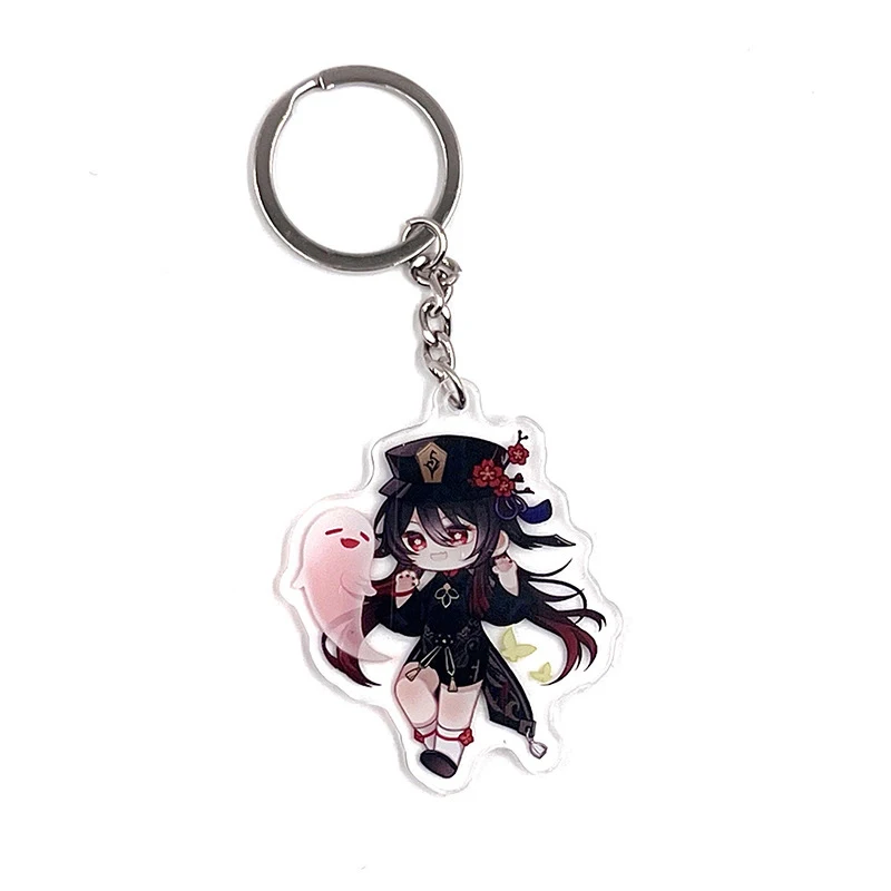 TLB Factory Custom Transparent Acrylic Printed Cmyk Keychain Transparent Pendant Laser Cut Anime Image Keychain