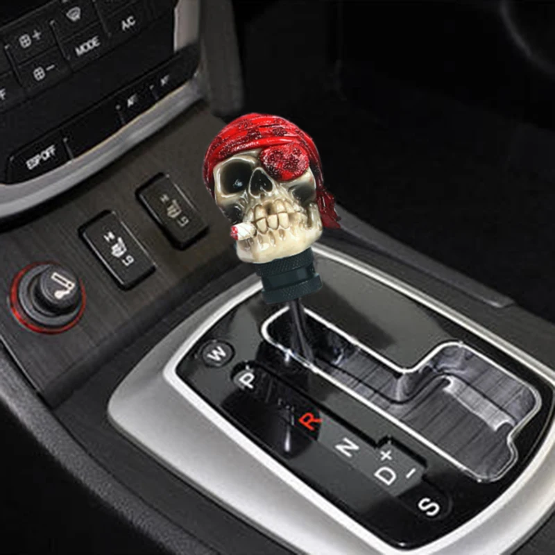 PUERXIN Universal Car Modified Custom Manual Shift Knob Pirate Skull Gear Shift Knob pomos de palanca de cambios