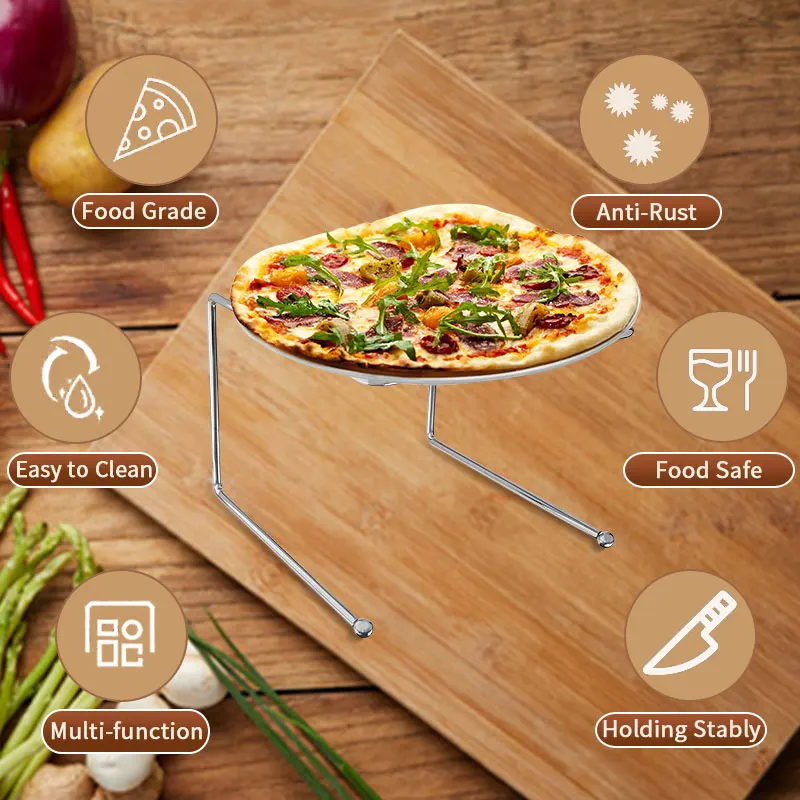 High Quality Iron And Aluminum Hot Wire Riser Metal Cone Table Tray Pizza Pan Stand