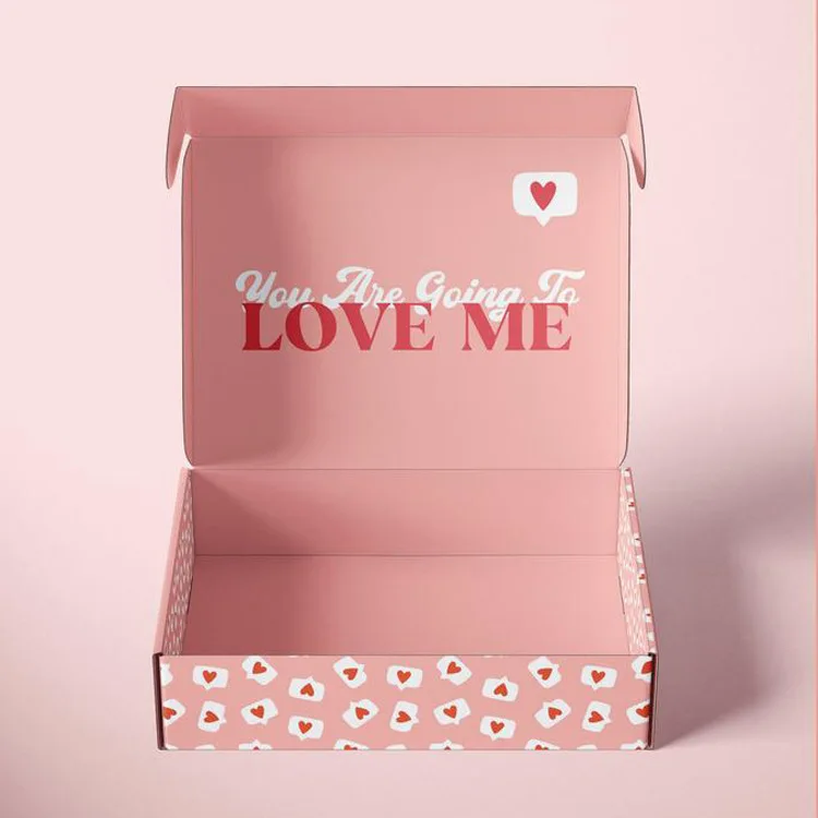 Custom Brand Logo Design Printed Recycled Folding Mailer Packaging Paper Mailing Case Corrugated Shipping Delivery Aircraft Box