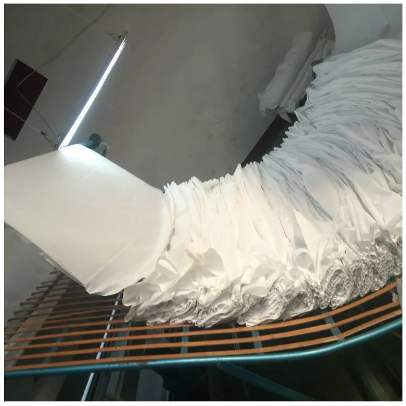 180tc 40x40s poly cotton cotton plain white hotel bed sheet bedding fabric