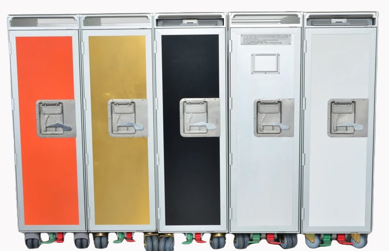 Ultra-lightweight / Eco-friendly aluminum full-size aircraft kitchen trolley with dry ice / without dry ice