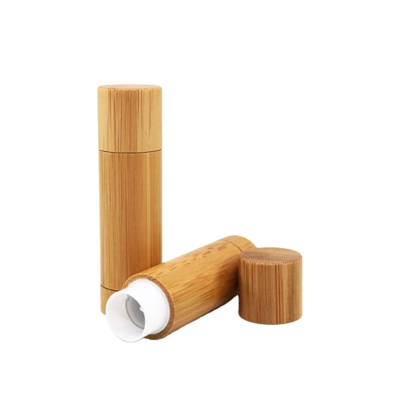 Cosmetic Container 5g Empty Lip Blam Tubes Makeup Container Bamboo Lip Balm Tube